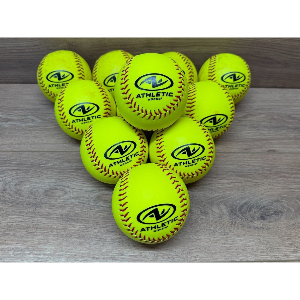 Athletic Works 12" Fastpitch Softball Lot of 11 Used and New Softballs